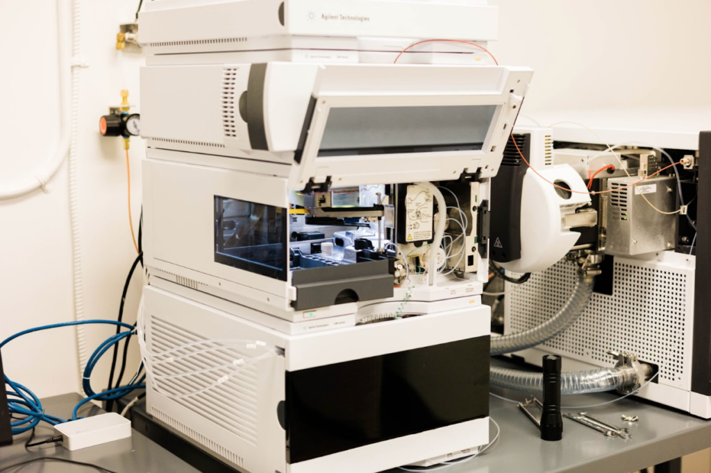 HPLC machine for column equilibration.