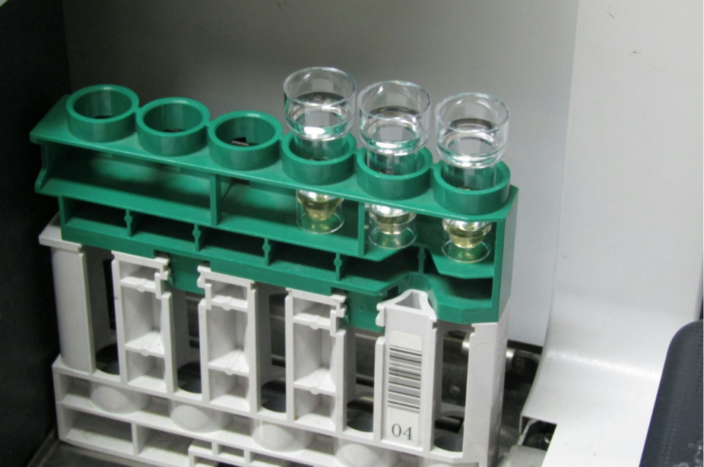 Contaminated lab instruments.